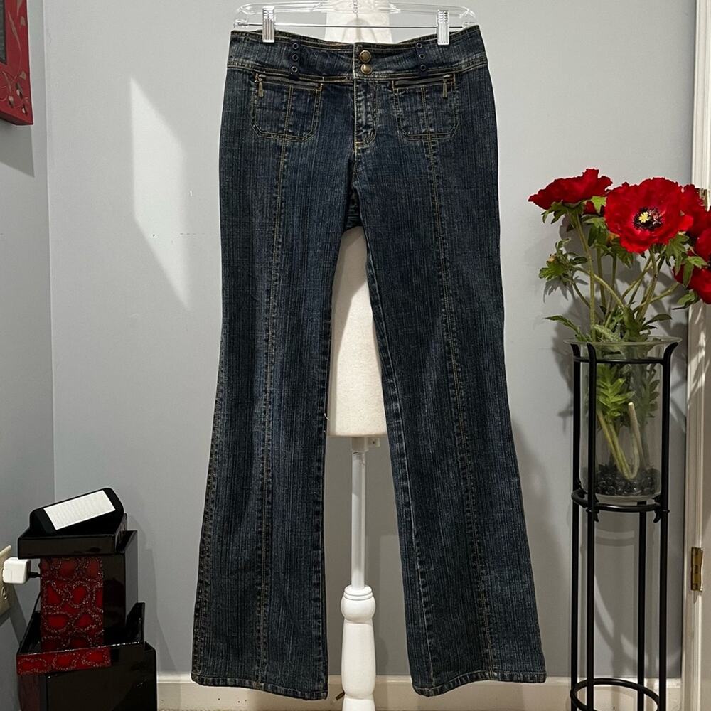 NEW DKNY Vintage 90s Double Seamed Slim Stretch Perfect Pair Bootcut Flare Jeans